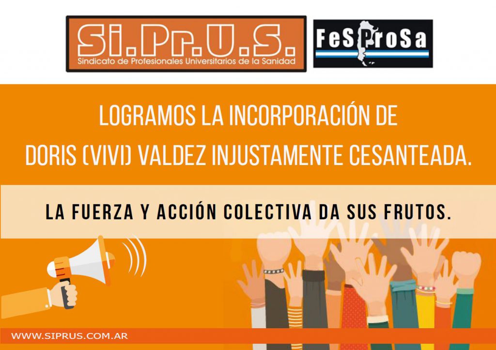 Reincorporación en Reconquista de la kinesióloga Doris (Vivi) Valdés