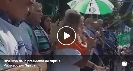 Discurso de la presidenta de SIPRUS