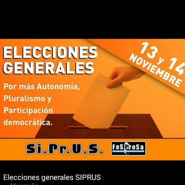 ELECCIONES SIPRUS: FUERTE RESPALDO A LA CONDUCCIÓN NARANJA