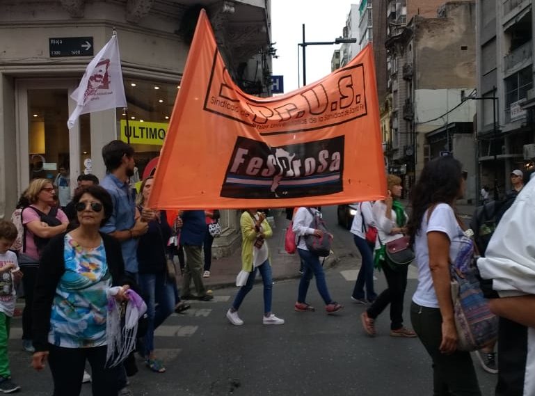 FESPROSA MOVILIZÓ EN ROSARIO Y SANTA FE CONTRA LOS TARIFAZOS