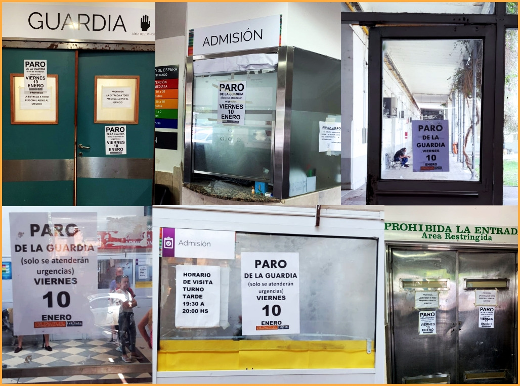 Viernes paran guardias de los hospitales Provincial y Eva Perón