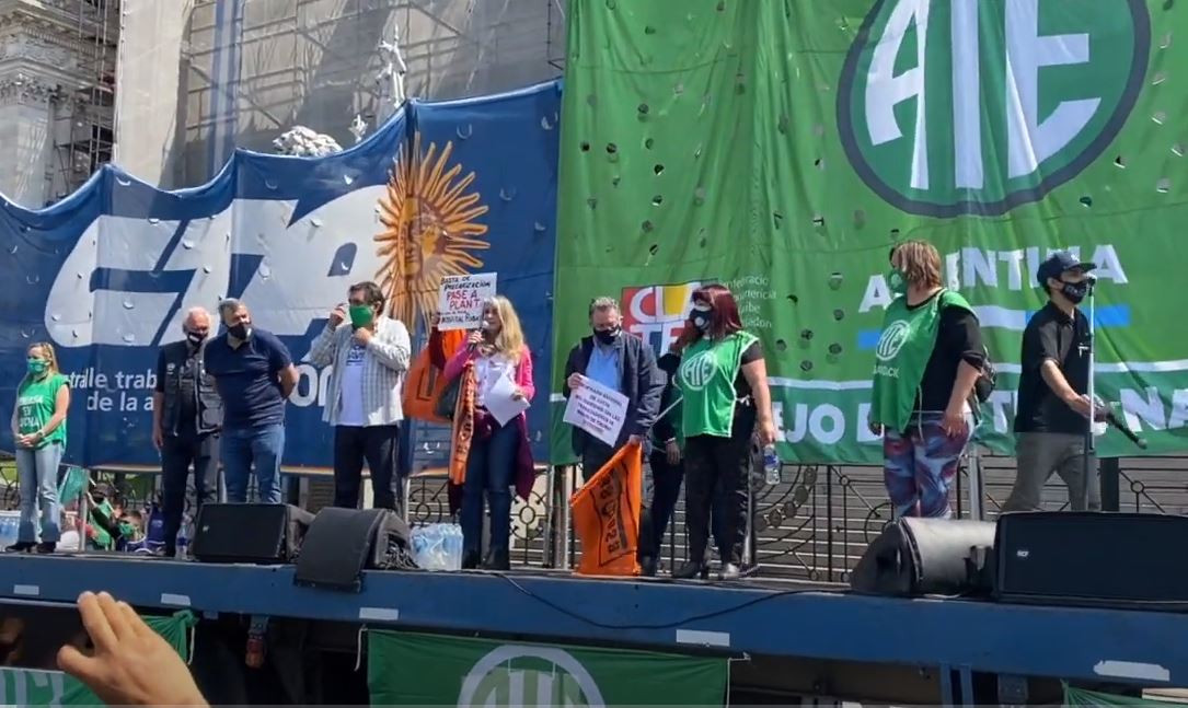 Acto frente al Congreso de la Nación