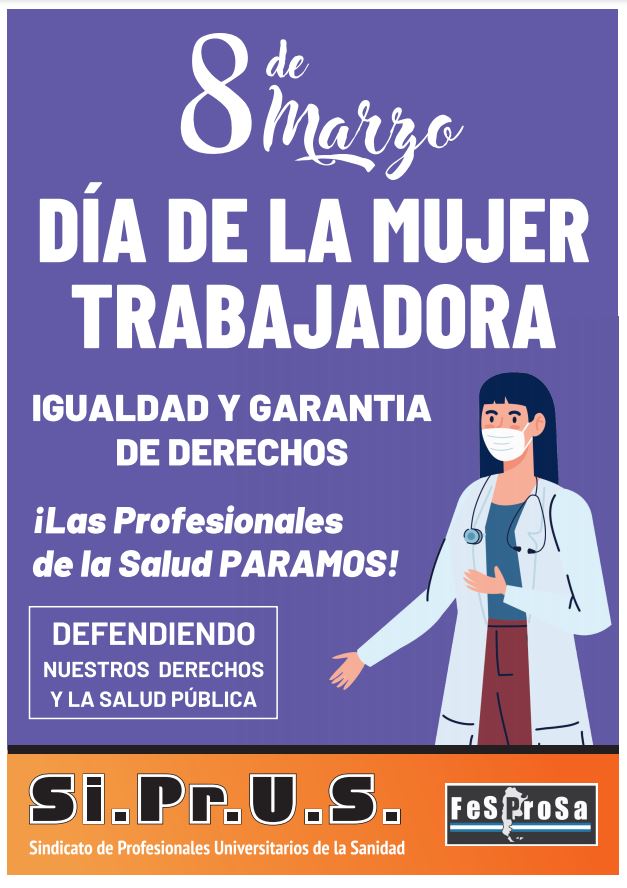 8 de marzo – Día de la Mujer Trabajadora – SIPRUS
