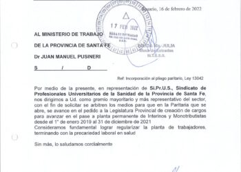 Viernes 18/02 reunión paritaria de la ley 9282.