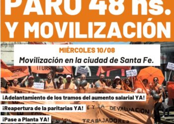 Paro Miércoles 10 y Jueves 11/08