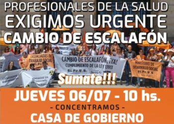 Seguimos luchando por la efectivización del cambio de escalafón. Súmate!!!