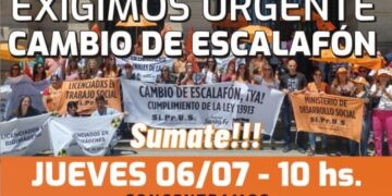 Seguimos luchando por la efectivización del cambio de escalafón. Súmate!!!