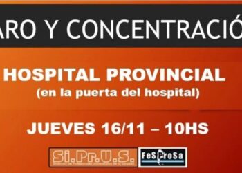 JUEVES 16PARO CON ASISTENCIA AL HOSPITAL PROVINCIAL DE TODOS LOS CENTROS DE SALUD Y HOSPITALES DE LA REGIONAL ROSARIO.