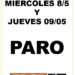 ‼️PARO MIERCOLES 8 y JUEVES 9‼️