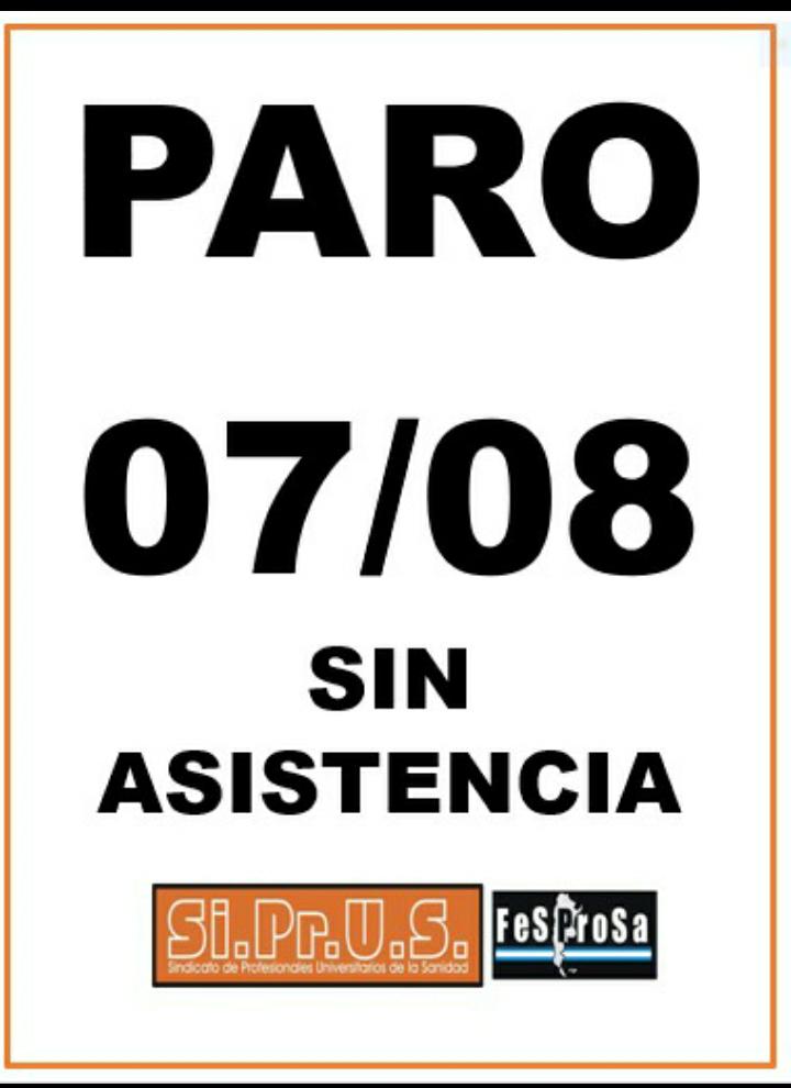 PARO 7/8 SIN ASISTENCIA