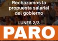 RECHAZO A LA PROPUESTA PARITARIA