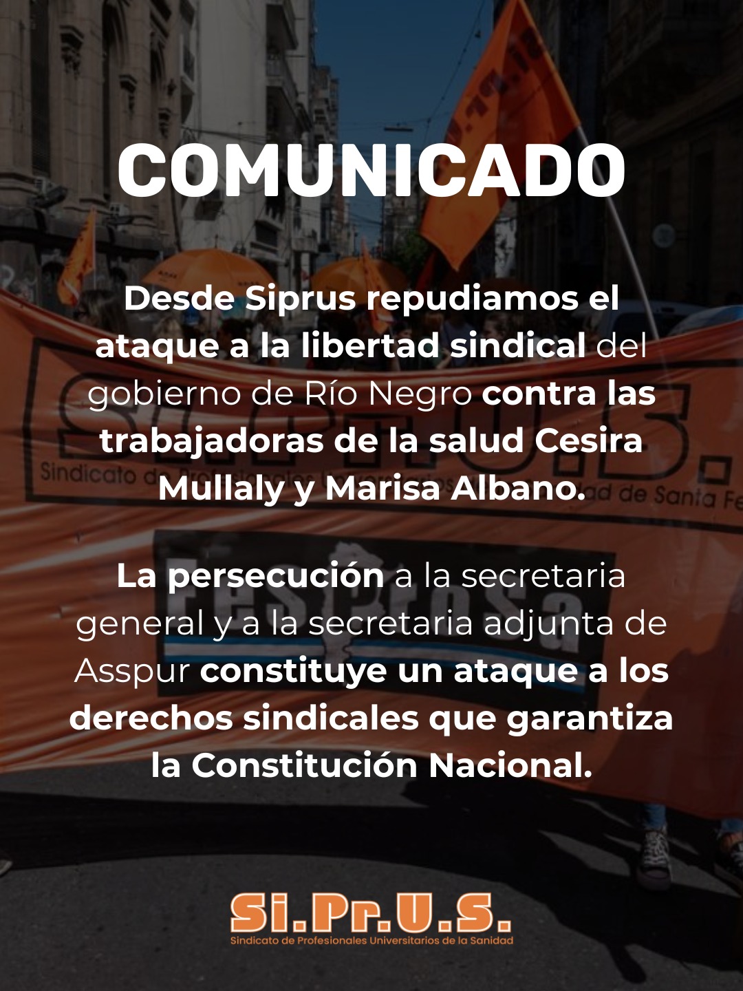 Repudiamos ataque a la libertad sindical