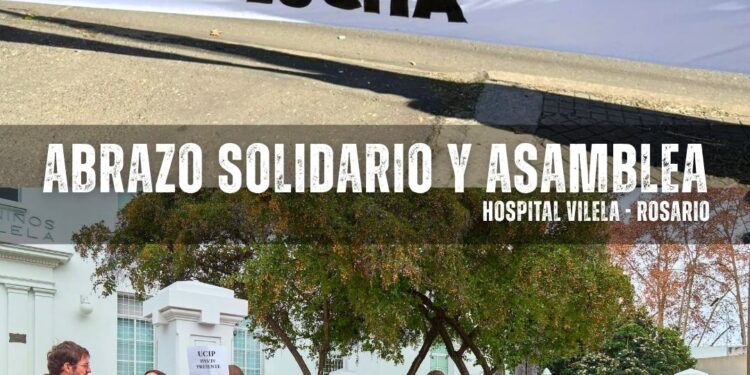 Abrazo solidario y asamblea en el Hospital Vilela (Rosario)