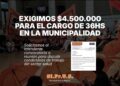 Solicitamos al Intendente convocatoria urgente a una reunión para discutir las condiciones de trabajo de nuestro sector.