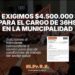 EXIGIMOS $4.500.000 PARA EL CARGO DE 36hs EN LA MUNICIPALIDAD