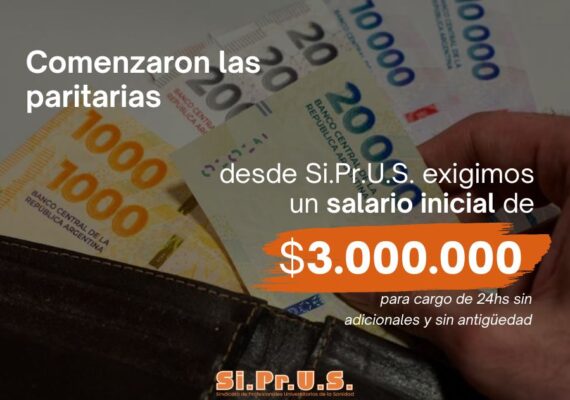 Paritarias 2026 - Exigimos un salario inicial de $3.000.000