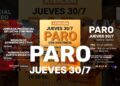 JUEVES 30/7 – PARO