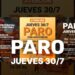 JUEVES 30/7 – PARO