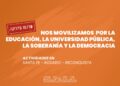 📢 15/10 Si.Pr.U.S se moviliza por la Educación, la Salud, la Soberanía y la Democracia